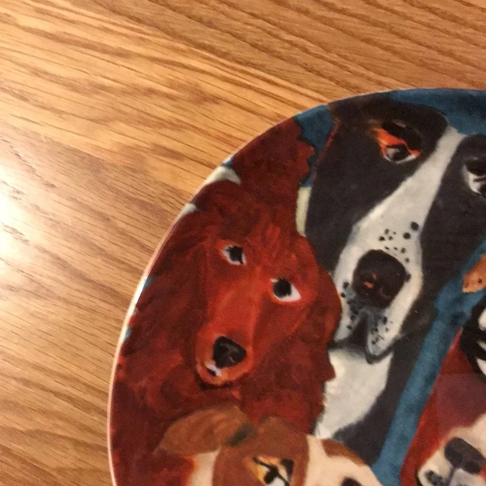 NWT Anthropologie Carole Atkins Furry Friends Platter